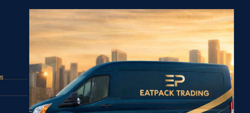 EATPACK delivery van — bulk packaging supply across the UAE